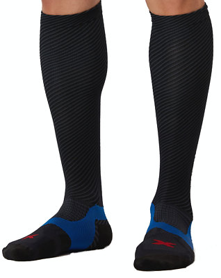 2XU Elite Lite X-Lock Compression Socks Herren Schwarz/Schwarz MA4634e