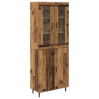 Highboard 2Er Set Aus Altholz Und Holzwerkstoff, Vintage Stil Rustikal
