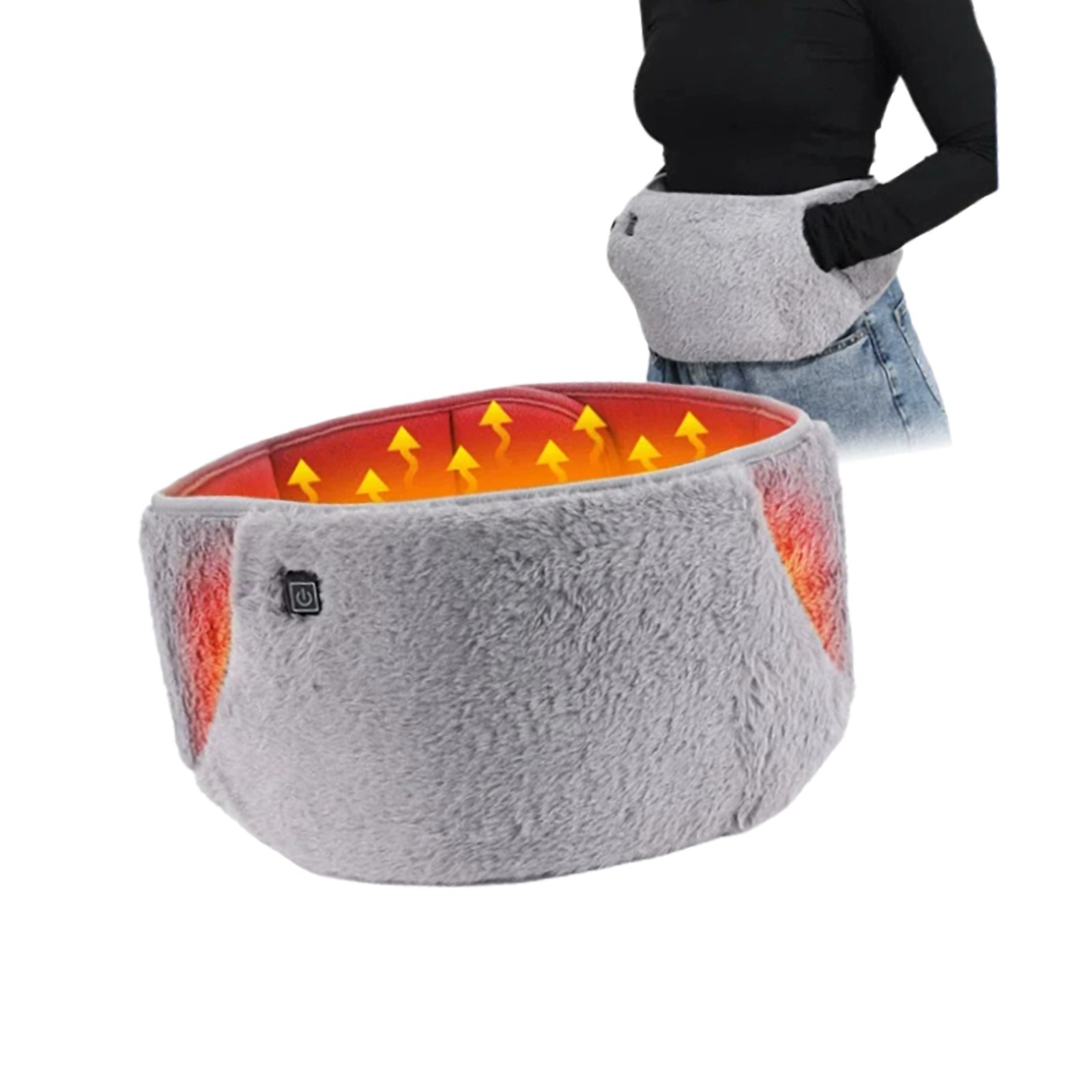 2in1 Wärmegürtel Elektrisch - Heizkissen Für Bauch & Rückenwärmer