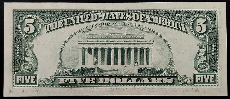 1977 A $5 Federal Reserve Note, Atlanta, STAR Note! CU! Fr# 1975 F. - Image 4 of 4