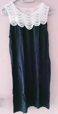 Kleid Ichi 'Lorance Dress' navy-weiß Viskose Gr.S NEU