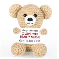Mini Crochet Bear Gifts for Her Him Christmas, Wife Husband I Love You