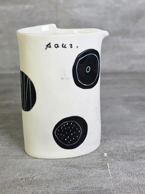 Rare Vintage Early Rae Dunn by Magenta ''Pour'' Ceramic Vase Pitcher 5'' Tall
