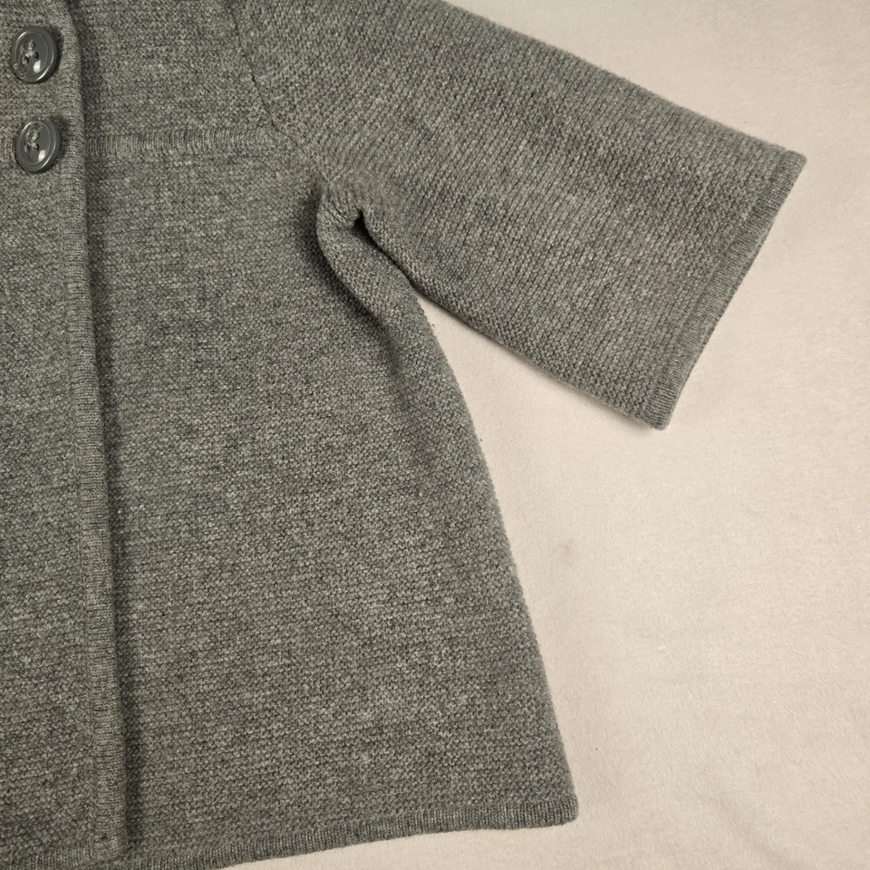 Cárdigan Carole Talla Pequeña 3XL Lana de Cordero Suéter Manga 3/4 Botón Delantero  Foto 4 de 4