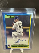 2025 Topps Update Series  1990 Topps Baseball Autographs Logan Henderson RC, AU 