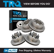 TRQ Brake Rotor Set Fits 2003-2007 Ford E-250 1999-2002 E-250 Econoline