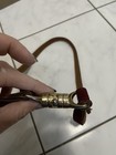 Vintage Davey Brown Suede Skinny Belt Bronze Tone Clasp Preppy 34 In — photo 2
