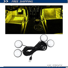 Usb Port Ambient Neon Light Kit 4 In 1 Car Interior Led Strip Lamps Suv Truck