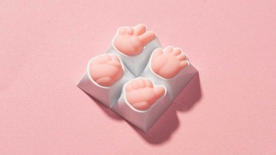 Keychron Rock Paper Scissors And Thumbs-Up Artisan Keycap