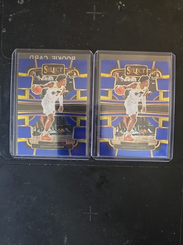 KEYONTE GEORGE 2023-24 Panini Select BLUE PRIZM LOT (2)