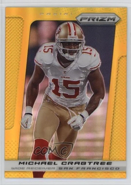 2013 Panini Prizm Gold Prizm /10 Michael Crabtree #184 6m7
