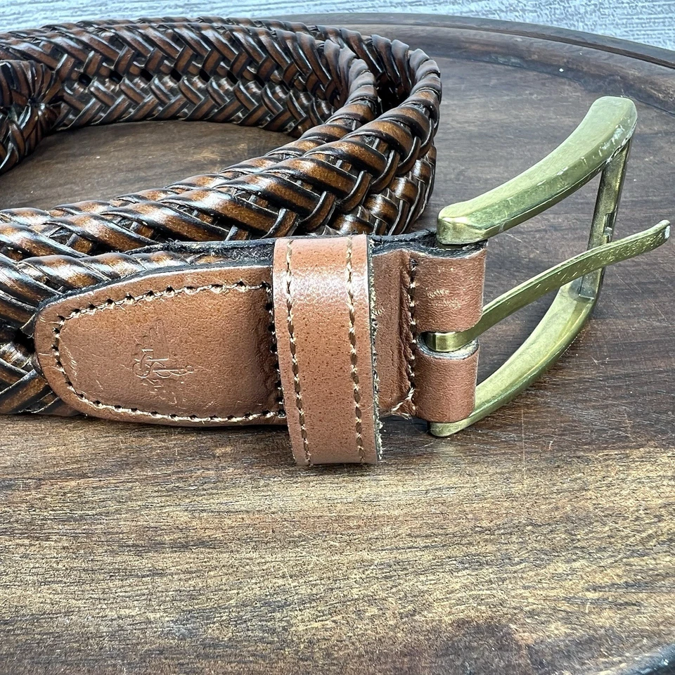 Пояс мужской DOCKERS плетеный плетеная коса коричневый размер 38 опрятный - Изображение 3 из 4