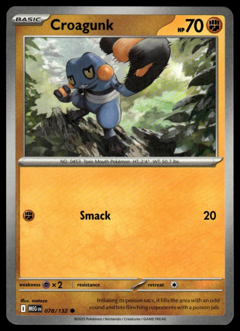 Croagunk ME01: Mega Evolution 078/132 Normal NM