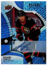 2021-22 Upper Deck Allure Blue Line Auto SHANE PINTO 138 1/35 Senators RC Rookie