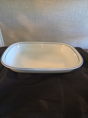 Retired Arabia Finland Saimaa Blue and White Casserole Dish 12''