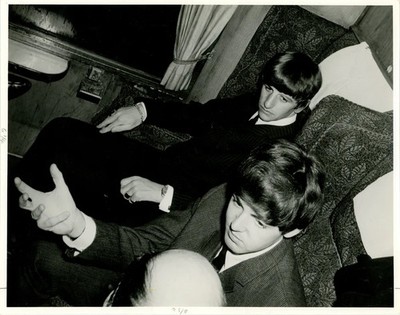 Paul McCartney and George Harrison  A hard day s night  Photograph 1964