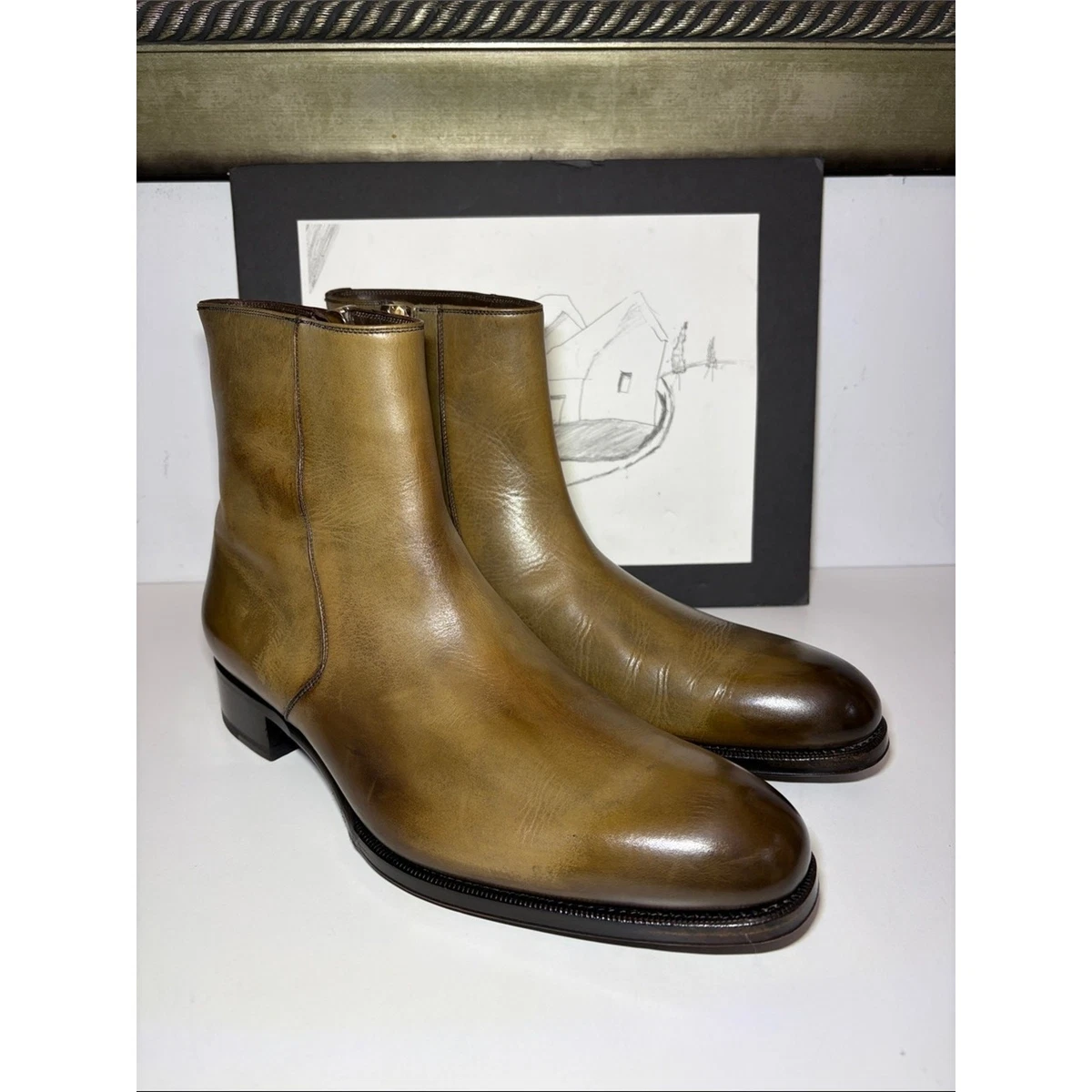 Tom Ford Silver distress ankle boots size 9 Tom Ford Ankle Boots for Men | eBay main image 4