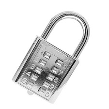 Combination Lock 10 Digit Button Padlock With Resettable Code Heavy Duty Zinc