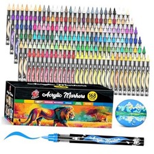 Acrylic Paint Markers Water-Based Paint Pens for Art and Craft 168 Colors