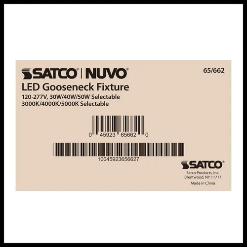 SATCO NUVO 65-662 Gooseneck LED 30W/40W/50W  120-227V Bronze with Photocell CCT - Picture 15 of 19