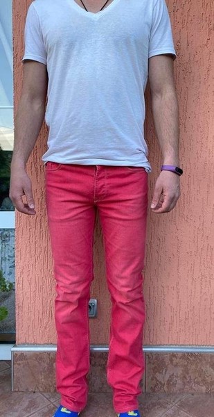 Men Boggi Milano Jeans Red Cotton 30 / S / 44