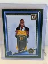 2025 Donruss WNBA Dominique Malonga Rated Rookie Holo Green Sparkle RC #89