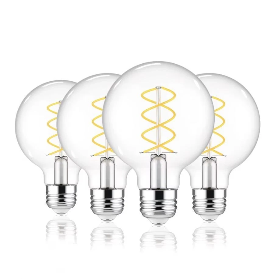 Better Homes & Gardens G25 Spiral LED Bulb 60W Dimmable Soft White E26 Base 4 (R - Image 4 of 4