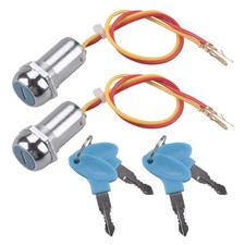 2 Pack 2 Wires Ignition Switch Key Starter Switch with 4 Keys  OnOff for Elec...