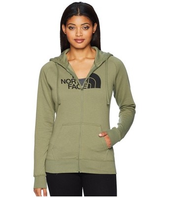 THE NORTH FACE Women's Half Dome Full Zip Hoodie - Green & TNF Black - XS