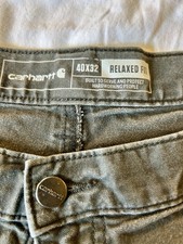 Carhartt Gray Distressed Carpenter Pants 40 X32
