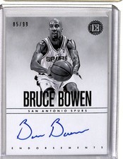 2018-19 Panini Encased Endorsements Bruce Bowen Auto 85/99 San Antonio Spurs