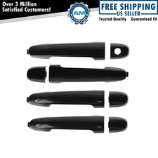 Door Handle Black Exterior Outside Set of 4 for Lexus ES300 ES330 Toyota Camry