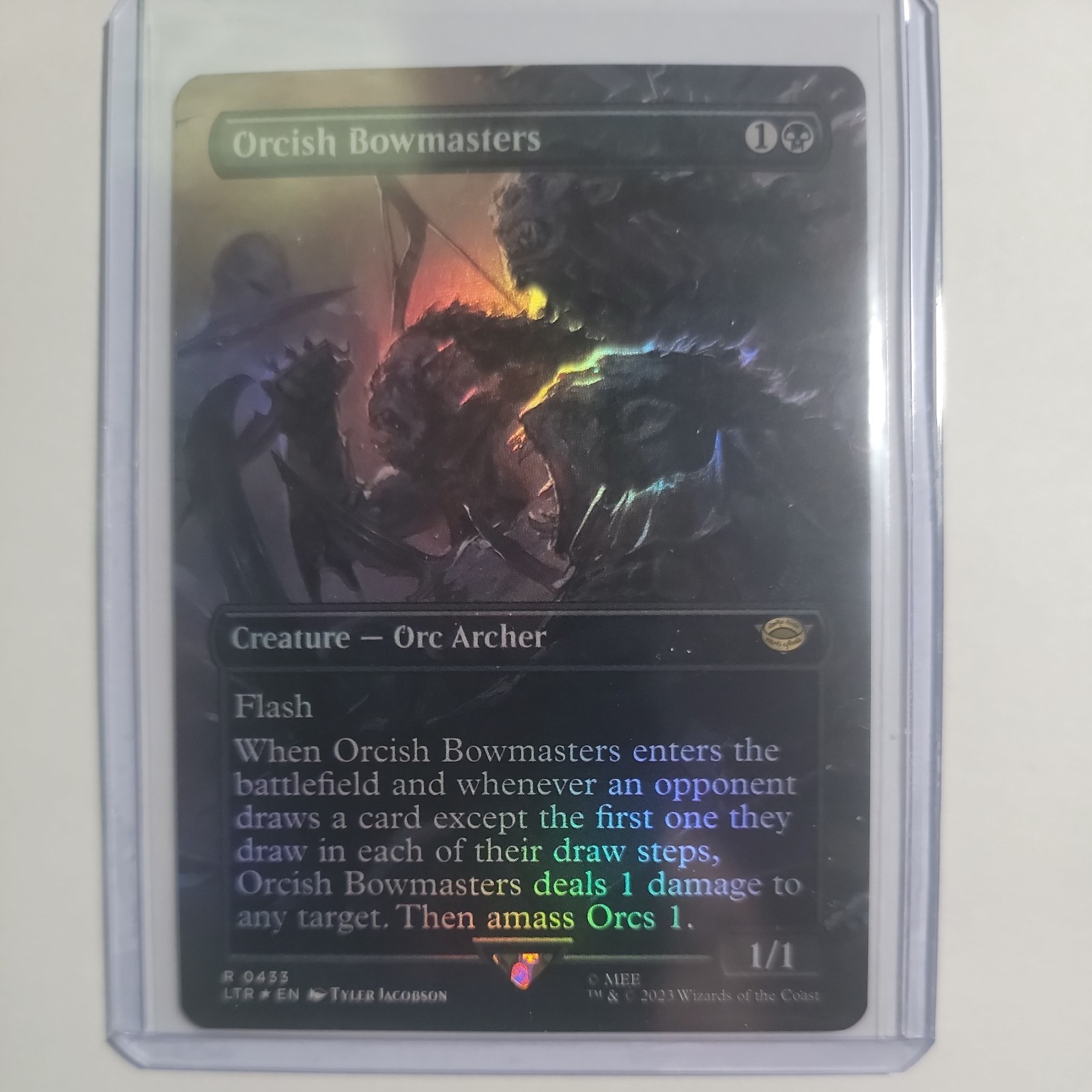 MTG Orcish Bowmasters Borderless FOIL Lord of the Rings NM-M Unplayed 0433