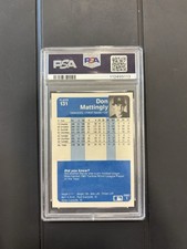 Fleer 1984 Don Mattingly #131 Rookie PSA 8 New York Yankees Baseball Card