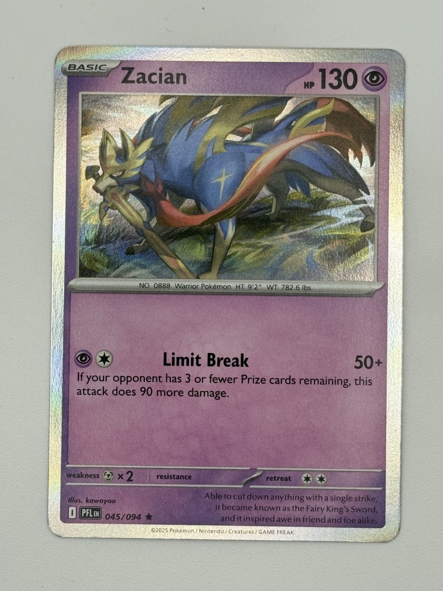 zacian pokemon card value Zacian 045/094 Holo Phantasmal Flames