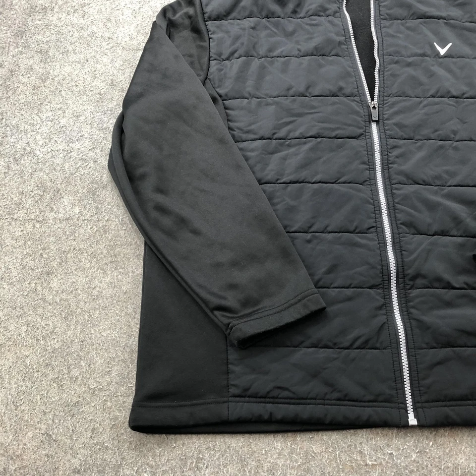 Chaqueta Callaway Para Hombre Grande Negra Acolchada Cremallera Completa Golf Capa Media Rendimiento Foto 2 de 4