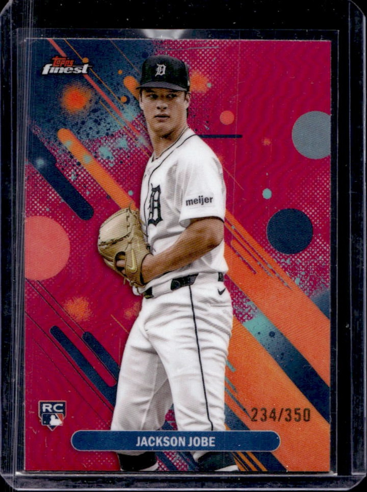 2025 Finest Jackson Jobe Common RC Magenta Refractor #/350 Tigers