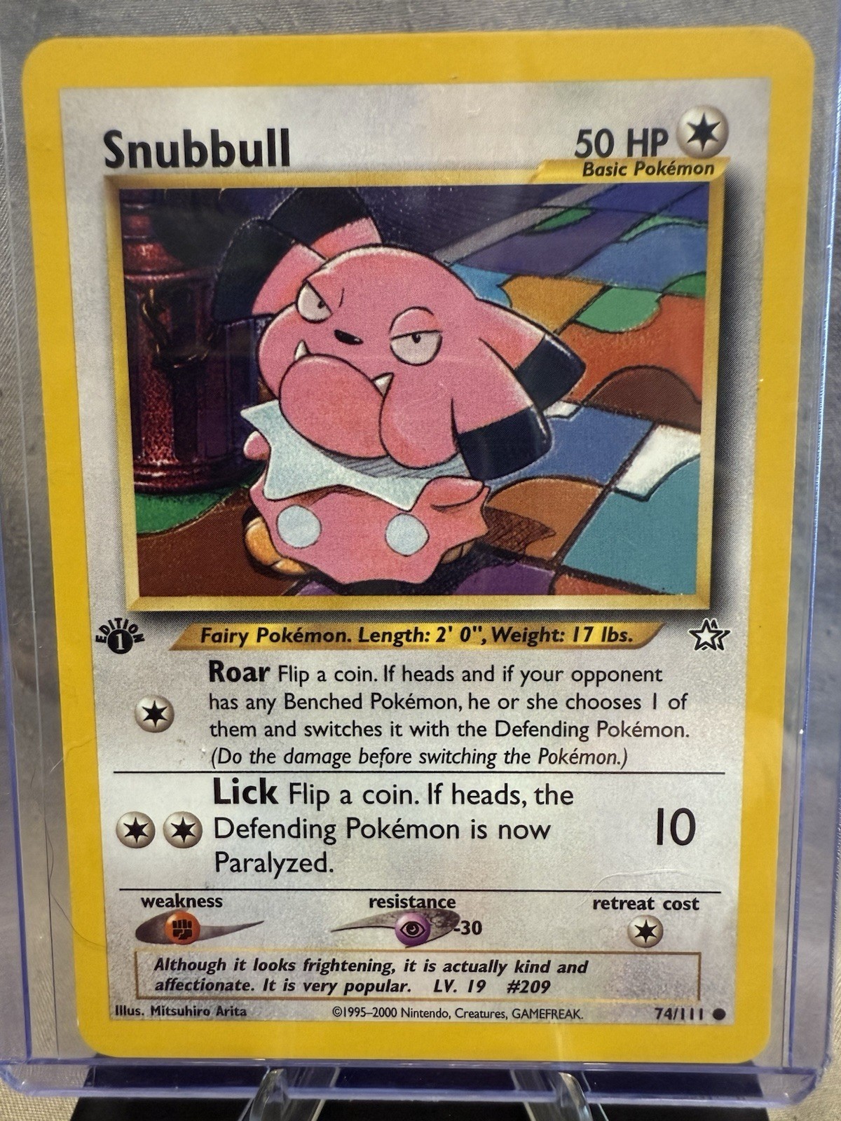 Snubbull #74/111 Neo Genesis 1st Edition Pokemon TCG 