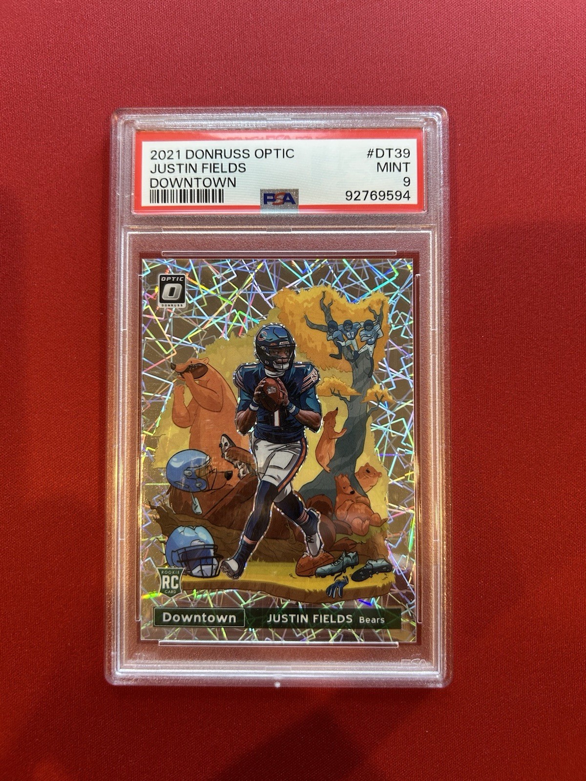 2021 Panini Donruss Optic - Downtown JUSTIN FIELDS #DT-39 (RC) SSP - Bears 🐻