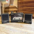 Vintage SONY Walkman WM-F77 AM/FM Cassette Radio w/ SRS-3 Speakers Read Desc