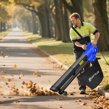 3000W 3 in 1 Garden Vacuum for Leaves Leaf Vacs Blower Hoover Long 10m Cable UK
