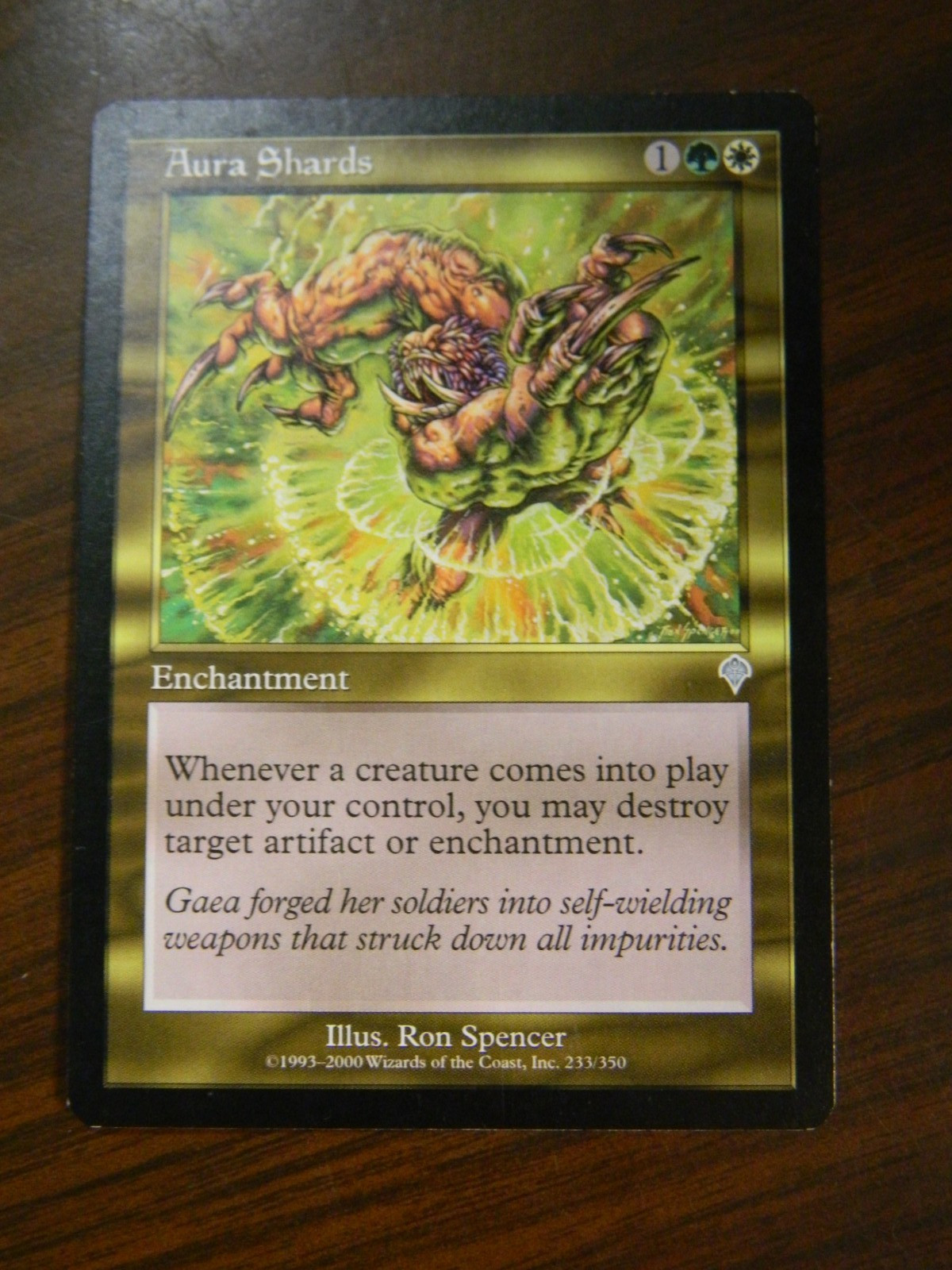 MTG Pre-Modern Invasion Rare Multicolor Aura Shards Lightly Played Cond #3