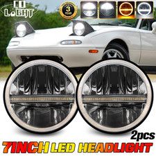 Für 90-97 Mazda Miata MX-5 7 Zoll LED Scheinwerfer Blinker Fernlicht E-geprüft