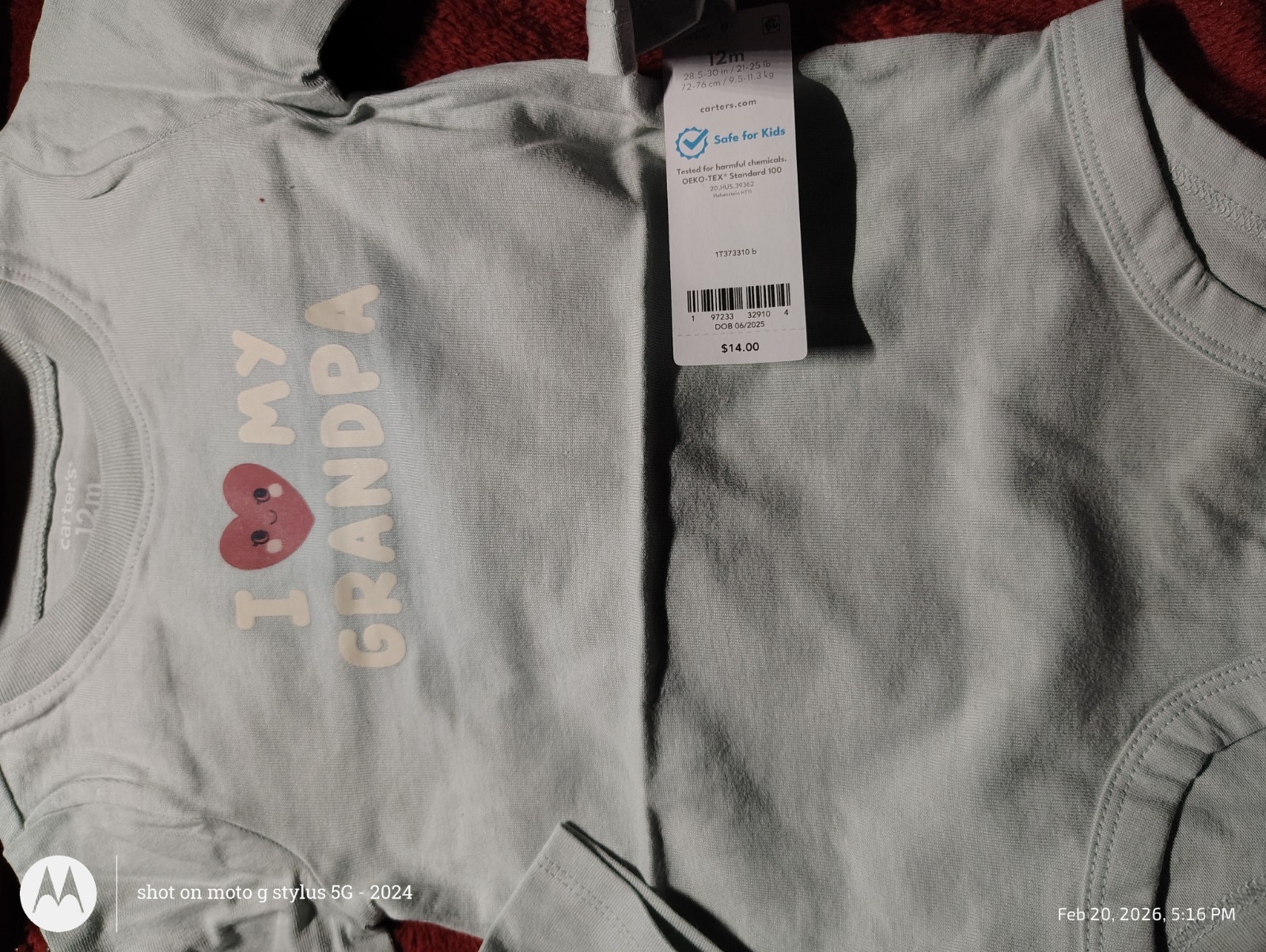 NWT Carter's Baby 12M 