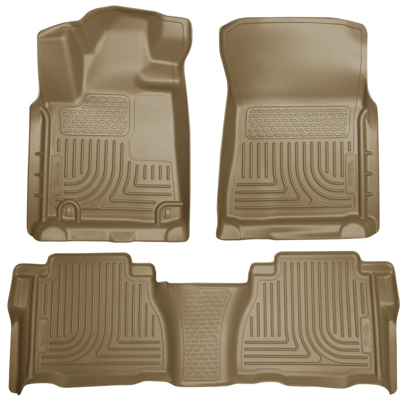 Forros de piso Husky Liners 98583 WeatherBeater para Toyota Tundra 2007-2011 doble Foto 2 de 4