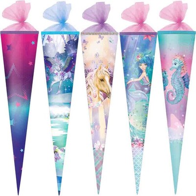Herlitz Schultüte 70cm rund Mädchen Zuckertüte Schule Einschulung Schulanfang