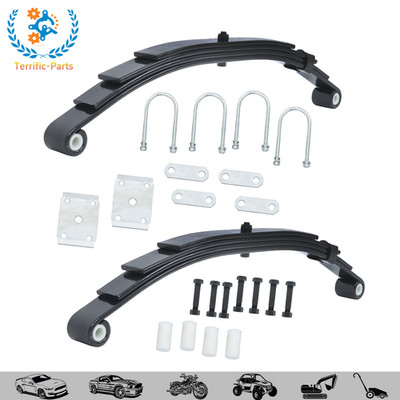 Single Trailer Axle Suspension Kit 4leaves 1750lbs Spring/U-bolt kit For 3500lbs