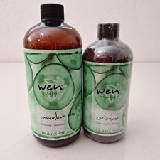 2x Wen By Chaz Dean Cucumber Aloe Cleansing Hair Conditioner 16/12 oz NEW SEALED