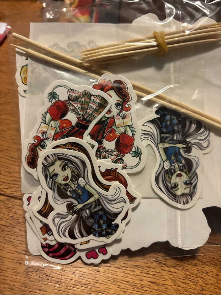 Monster High Party Decorations Cake cupcake Toppers, HB cardboard Banner Balloon - Image 2 of 4