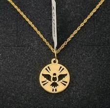 Pendentif Et Chaîne Or 18K 750 Mls. Médaille Colombe Esprit Saint 12 MM.